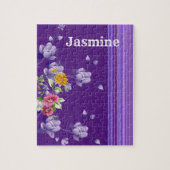 Puzzles Fleur violet rayé (Vertical)