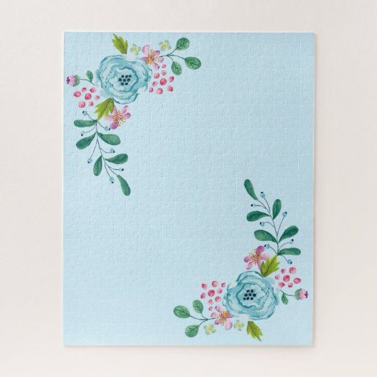 Puzzles Fleurs Florales Bleues (Vertical)