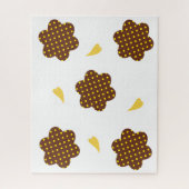 Puzzles Fleurs Jaunes et Brown Coeurs (Vertical)