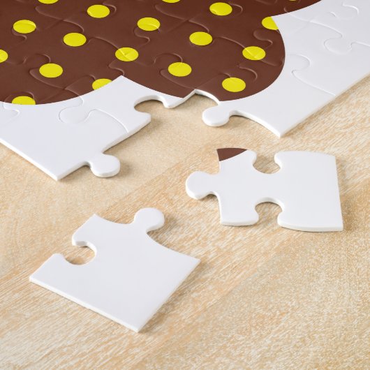 Puzzles Fleurs Jaunes et Brown Coeurs (Côté)