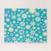 Puzzles Floral bleu (Horizontal)