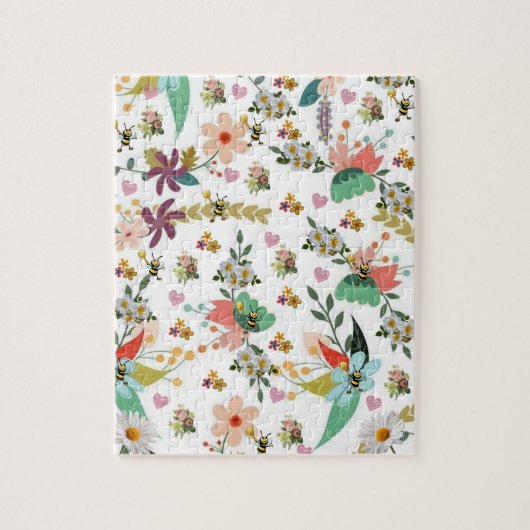 Puzzles Floral Bumblebee Legpuzzel (Verticaal)