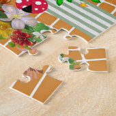 Puzzles Floral Hearts Ladybug Legpuzzel (Zijkant)