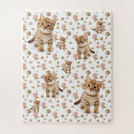 Puzzles Floral Kittens (Vertical)