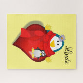 Puzzles Floral Pingouin Cœurs Joyeuse Saint-Valent (Horizontal)
