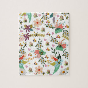 Puzzles floraux bourdons