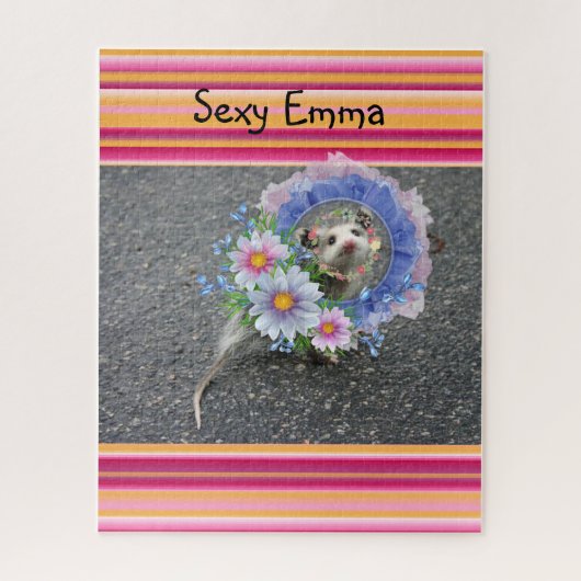 Puzzles Frappe Opossum Floral (Vertical)