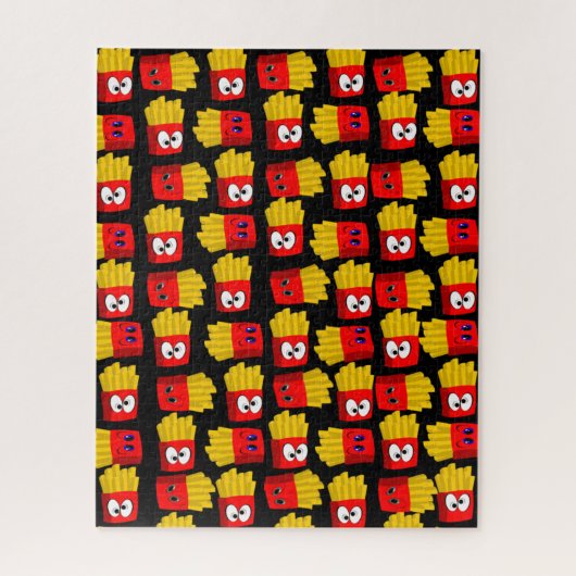 Puzzles French Fries Black (Vertical)