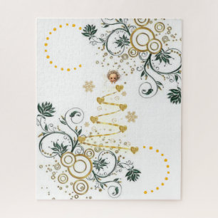 Puzzles Gold Baby Angel Flowers Floral Legpuzzel