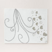 Puzzles Gold Hearts Argent (Horizontal)