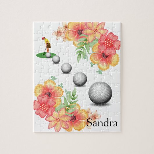 Puzzles Golf Floral Golf Balls (Vertical)