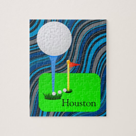Puzzles Golfer Golf Balls Legpuzzel (Verticaal)
