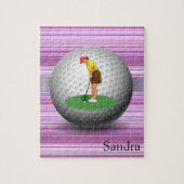 Puzzles Golfer Stripe Golf Balls (Vertical)