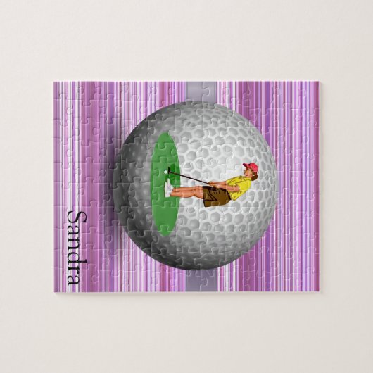 Puzzles Golfer Stripe Golf Balls Legpuzzel (Horizontaal)
