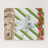 Puzzles Green Stripe Rope Teddy Bears Legpuzzel (Horizontaal)