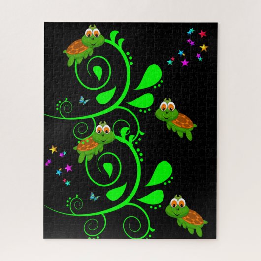 Puzzles Green Turtle Stars Legpuzzel (Verticaal)