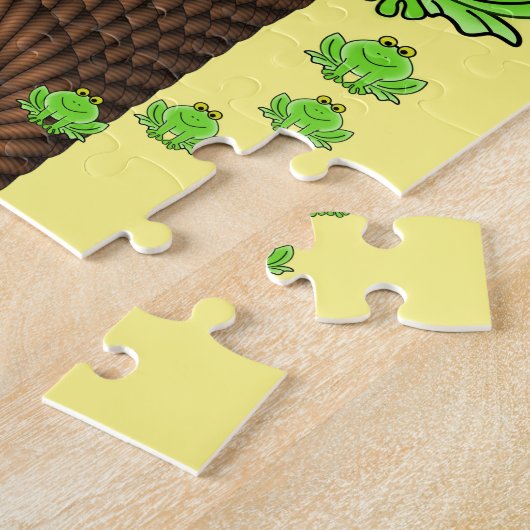 Puzzles Grenouilles vertes Rope Jaune (Côté)