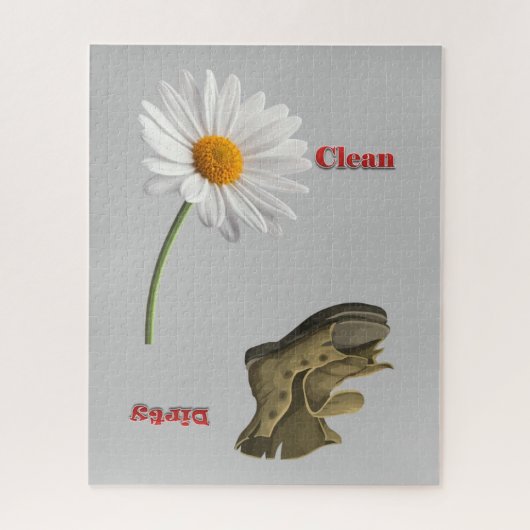 Puzzles Grey Daisy sale Chaussure propre (Vertical)