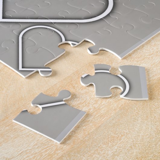 Puzzles Grey White Hearts (Côté)