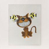 Puzzles Gris Chat Poisson (Vertical)