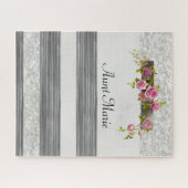 Puzzles Gris Floral Rose (Horizontal)