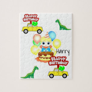Puzzles Happy Birthday Alligator Cake Legpuzzel