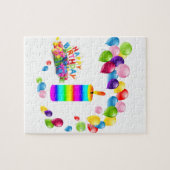Puzzles Happy Birthday Colorful Candles Legpuzzel (Horizontaal)
