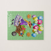 Puzzles Happy Birthday  Floral Cat Legpuzzel (Horizontaal)