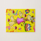 Puzzles Happy Birthday Giraffe Yellow Legpuzzel (Horizontaal)
