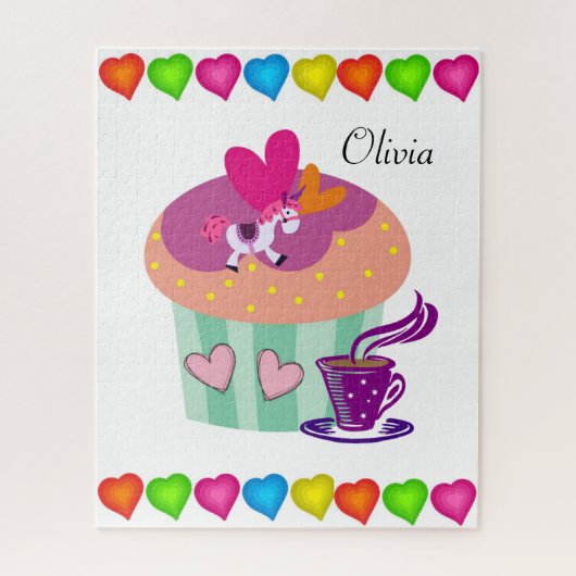 Puzzles Hearts Cupcake Legpuzzel (Verticaal)