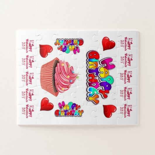 Puzzles Heureuse Sainte-Valentin Joyeux anniversai (Horizontal)