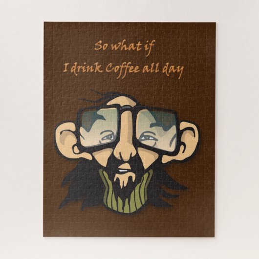 Puzzles Homme Verres Café (Vertical)