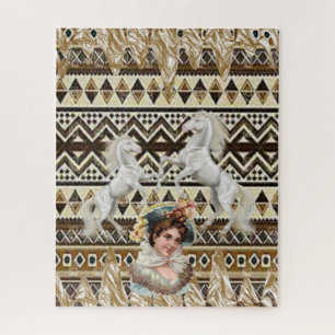 Puzzles Horse Floral Victorian