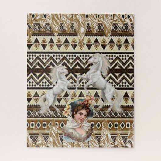 Puzzles Horse Floral Victorian (Vertical)