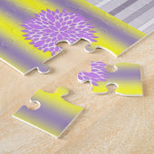 Puzzles Jaune Violet Fleurs pourpres Fraîches (Côté)