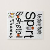 Puzzles Jouons notre Basketball Sport préféré (Horizontal)