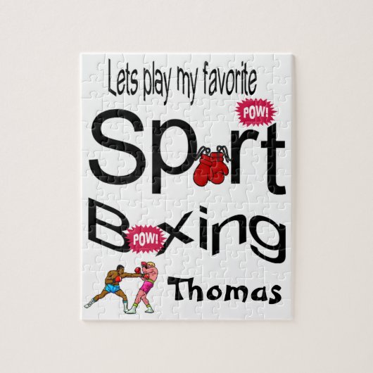 Puzzles Jouons notre Boxe Sport Favorite (Vertical)
