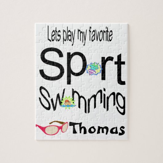 Puzzles Jouons notre Sport préféré nager (Vertical)