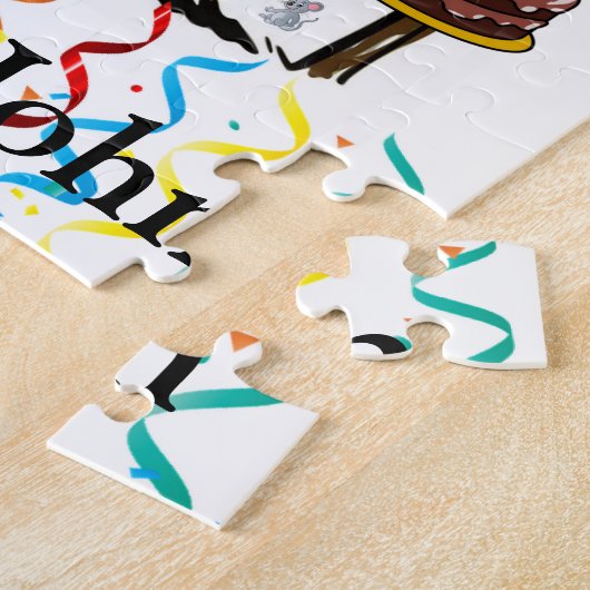 Puzzles Joyeux Anniversaire Chien Cupcake (Côté)