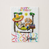 Puzzles Joyeux Anniversaire Chien Cupcake (Vertical)