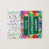Puzzles Joyeux Anniversaire Confetti (Horizontal)