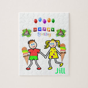 Puzzles Joyeux Anniversaire Crème de glace