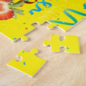 Puzzles Joyeux Anniversaire crème glacée fraise (Côté)