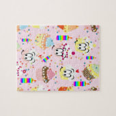 Puzzles Joyeux Anniversaire Cupcake bougies (Horizontal)