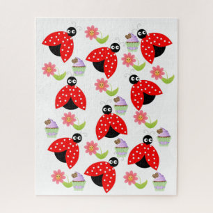 Puzzles Joyeux Anniversaire Lady Bug Cupcake