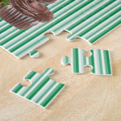 Puzzles Joyeux Anniversaire Penguin Green Stripe (Côté)