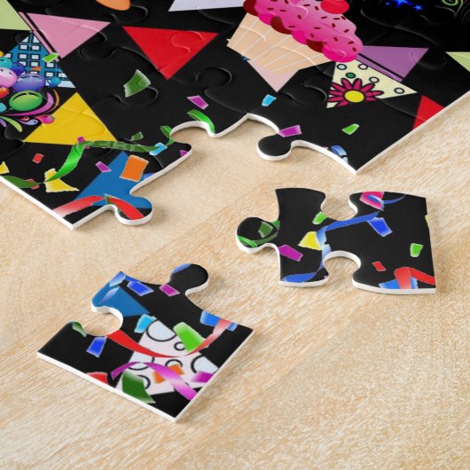 Puzzles Joyeux Anniversaire Pingouin Cupcake (Côté)