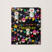 Puzzles Joyeux Anniversaire Pingouin Cupcake (Vertical)