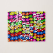 Puzzles Joyeux Ballons colorés d'anniversaire (Horizontal)