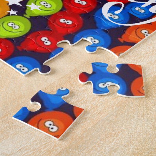 Puzzles Joyeux Ballons colorés d'anniversaire (Côté)